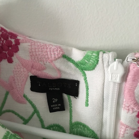 πHPπ TALBOTS Embroidered Floral Sheath π (EUC) - Picture 12 of 16